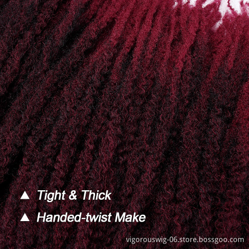 Vigorous Crochet Braids Hair Synthetic Marley Braiding Hair Afro Kinky Hair Extensions for Black Women 18 inch Ombre Braid